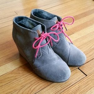 TOMS Wedge Booties Sz 6.5